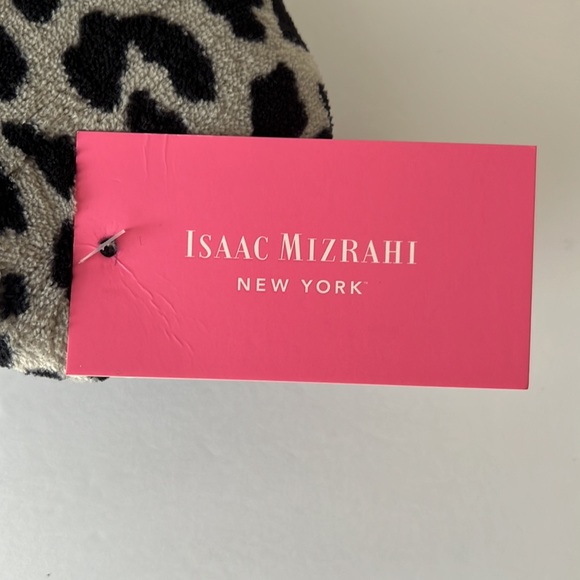 Isaac Mizrahi Gray Black Leopard Print Sherpa Lined Slippers Size M Women’s 7-8 - Picture 6 of 7